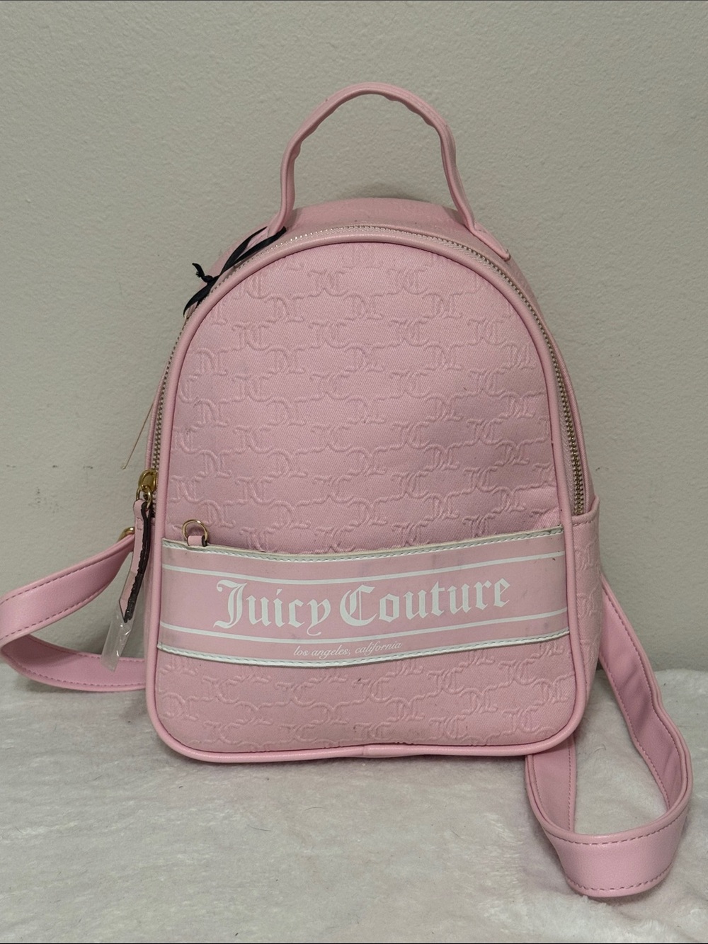 Juicy Couture Pastel Pink Logo Mini Backpack